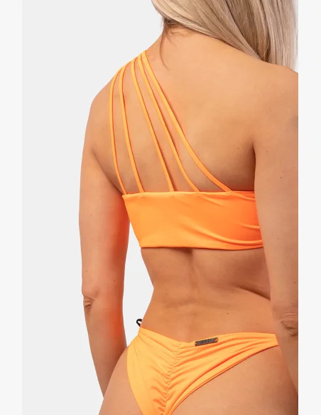 NEBBIA Bandeau Bikini plavky na jedno rameno (horný diel) oranžová