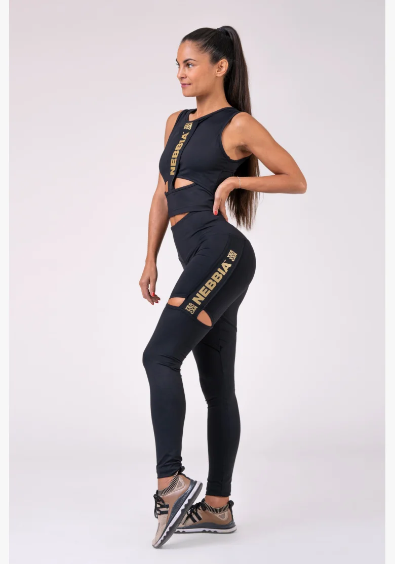 NEBBIA Honey Bunny legíny čierna
