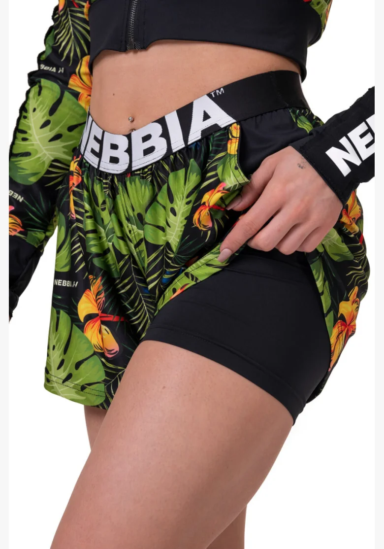 NEBBIA High-energy Double Layer šortky zelené