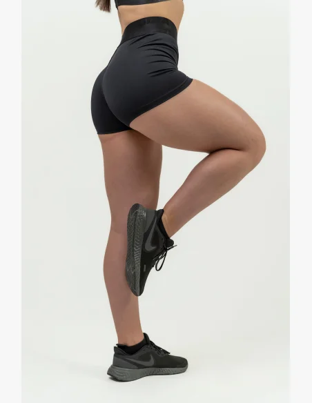 NEBBIA Dámske kompresné šortky s vysokým pásom INTENSE Leg Day čierna