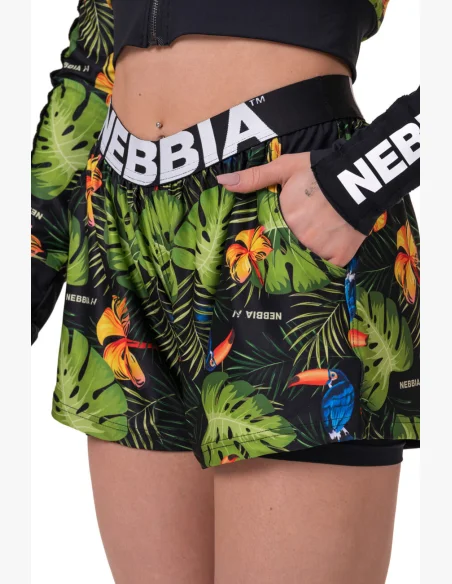 NEBBIA High-energy Double Layer šortky zelené