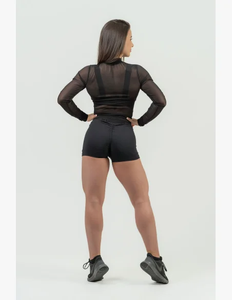 NEBBIA Dámske kompresné šortky s vysokým pásom INTENSE Leg Day čierna