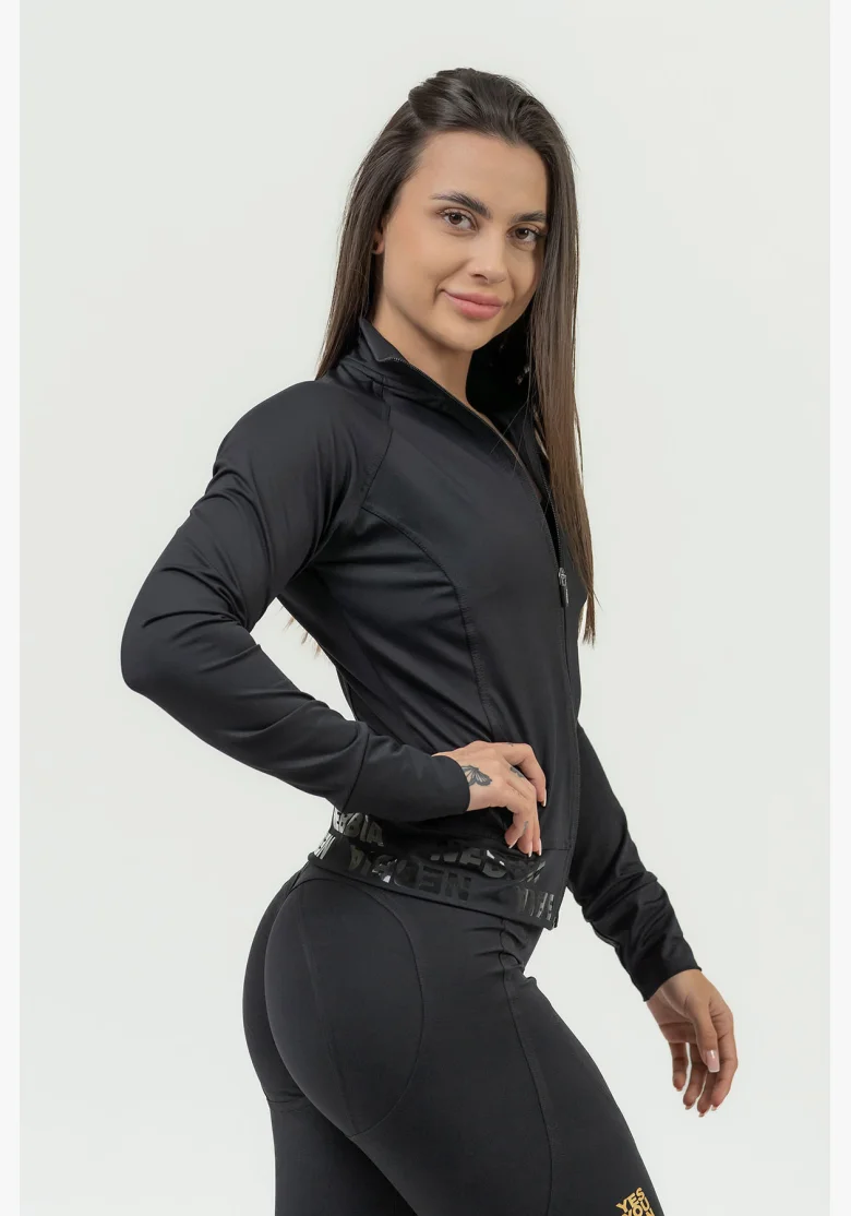 NEBBIA Dámska mikina na zips INTENSE Warm-Up čierna