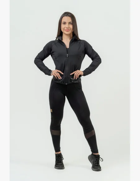 NEBBIA Dámska mikina na zips INTENSE Warm-Up čierna