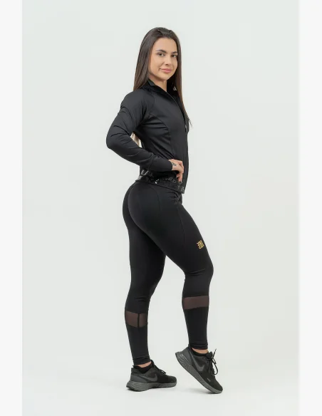 NEBBIA Dámska mikina na zips INTENSE Warm-Up čierna