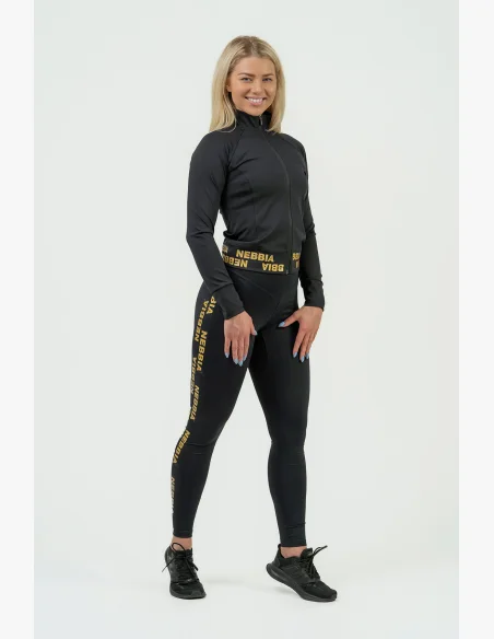 NEBBIA Dámska mikina na zips INTENSE Warm-Up zlato