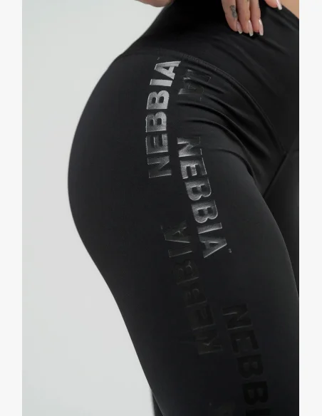 NEBBIA Dámske legíny s vysokým pásom INTENSE Iconic čierna