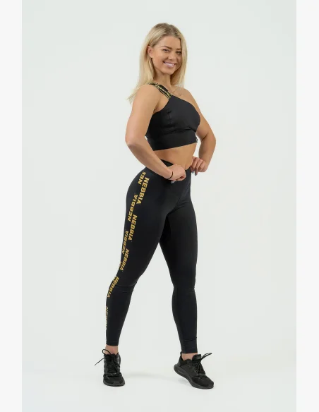 NEBBIA Dámske legíny s vysokým pásom INTENSE Iconic gold