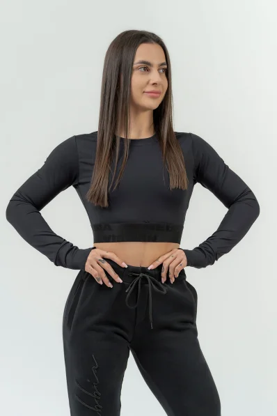 NEBBIA • Dámsky crop top s dlhým rukávom NEBBIA INTENSE Perform • NEBBIAshop.sk