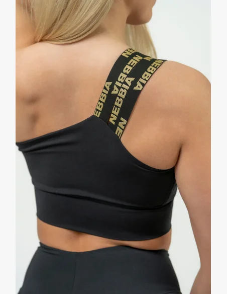 NEBBIA Dámska športová podprsenka s vysokou podporou INTENSE Asymmetric gold