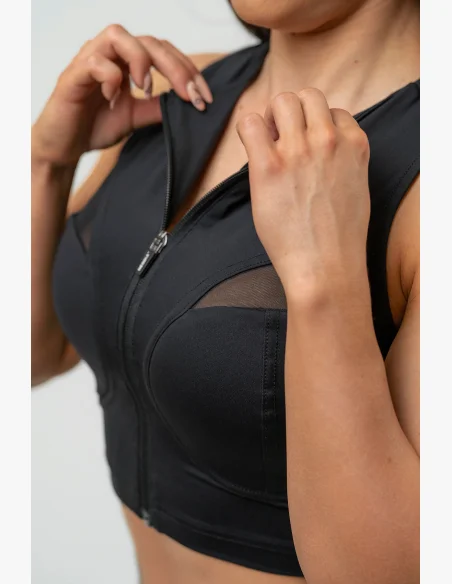 NEBBIA Dámsky crop top s vysokou podporou INTENSE Mesh gold