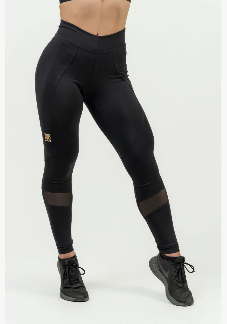 NEBBIA Dámske tvarujúce push-up legíny INTENSE Heart-Shaped gold