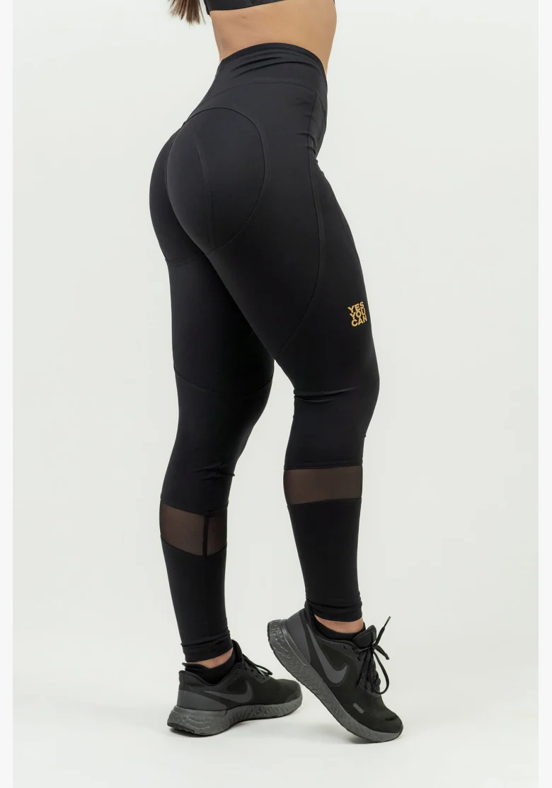 NEBBIA Dámske tvarujúce push-up legíny INTENSE Heart-Shaped gold
