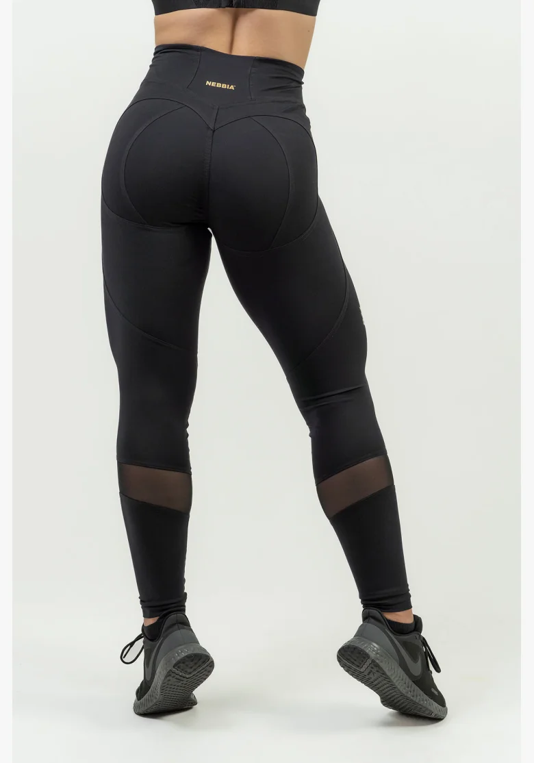 NEBBIA Dámske tvarujúce push-up legíny INTENSE Heart-Shaped gold