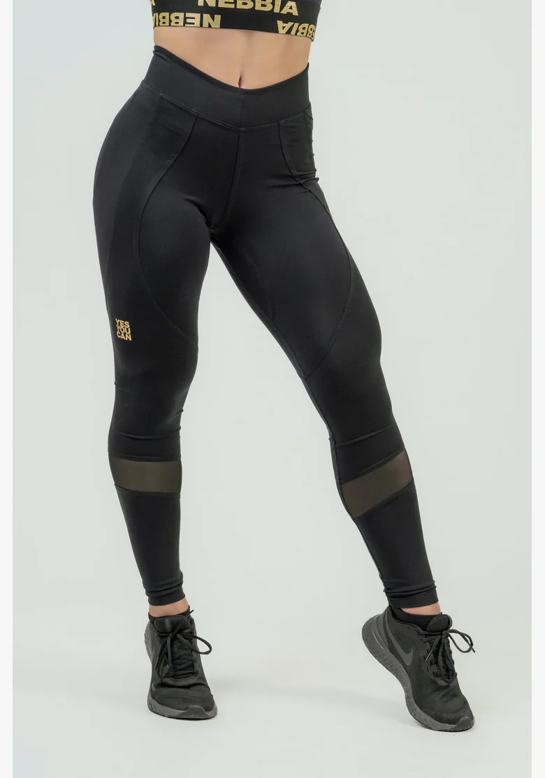 NEBBIA Dámske tvarujúce push-up legíny INTENSE Heart-Shaped gold