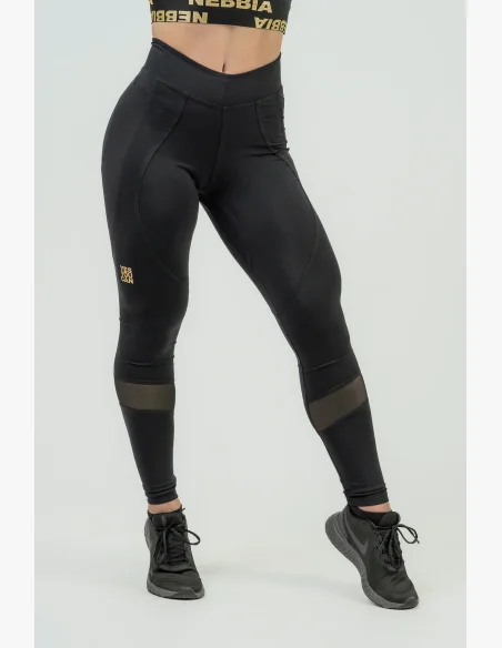 NEBBIA Dámske tvarujúce push-up legíny INTENSE Heart-Shaped gold