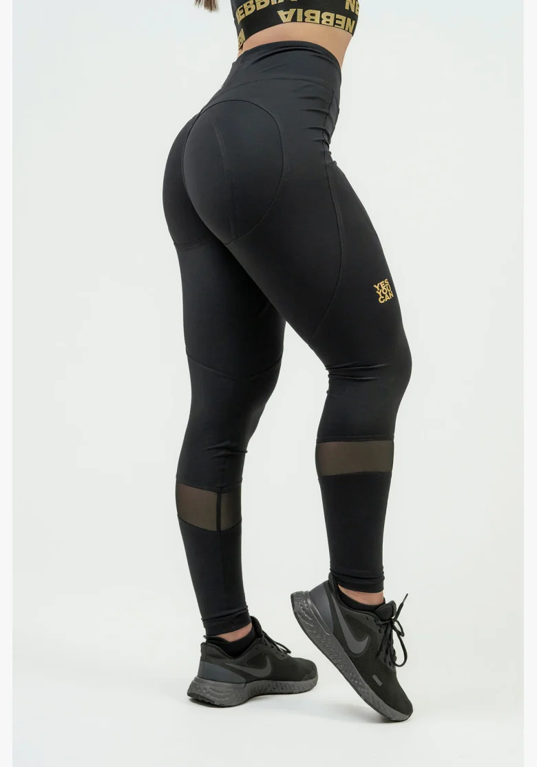 NEBBIA Dámske tvarujúce push-up legíny INTENSE Heart-Shaped gold