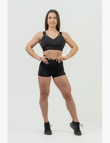 NEBBIA Dámska vystužená športová podprsenka INTENSE Iconic čierna