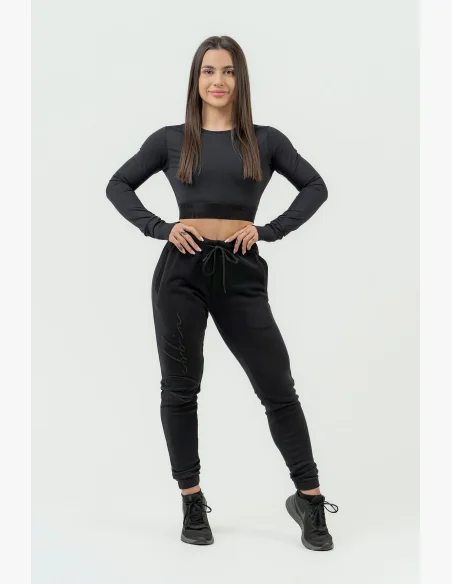 NEBBIA Dámske voľné tepláky INTENSE Signature čierna