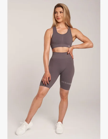 Kraťasy Gym Glamour Bikery Push Up Grey