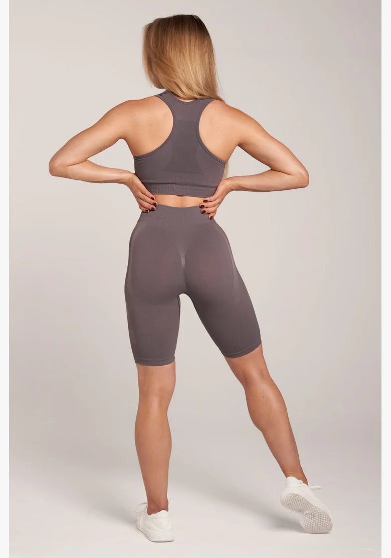 Kraťasy Gym Glamour Bikery Push Up Grey