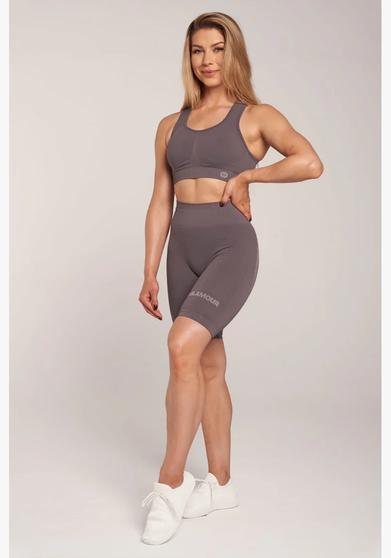 Kraťasy Gym Glamour Bikery Push Up Grey