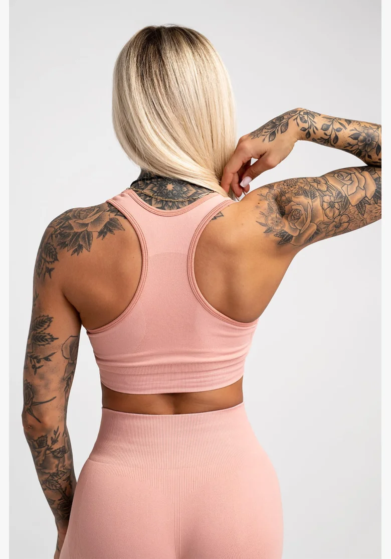 Fitness podprsenka Gym Glamour Compress Rose Tan