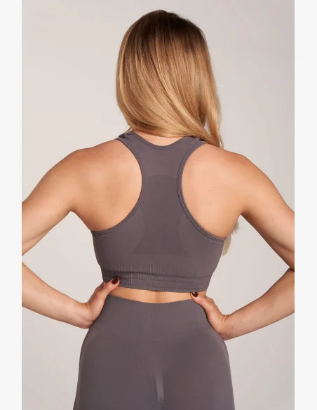 Fitness podprsenka Gym Glamour Push Up Grey
