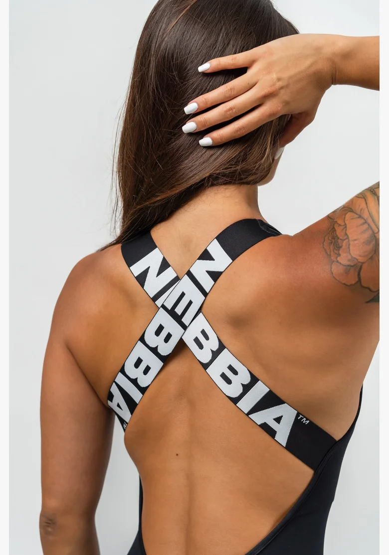 NEBBIA Športový overal GYM RAT čierna