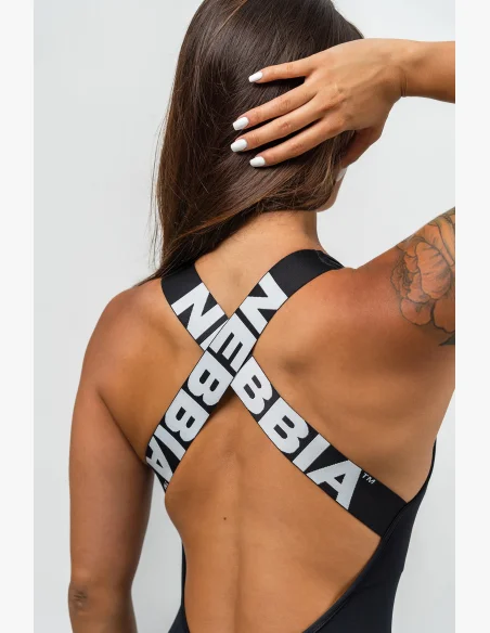 NEBBIA Športový overal GYM RAT čierna