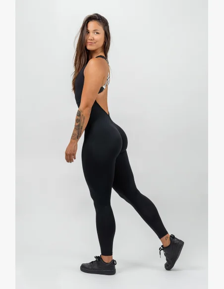 NEBBIA Športový overal GYM RAT čierna