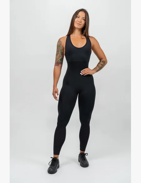 NEBBIA Športový overal GYM RAT čierna
