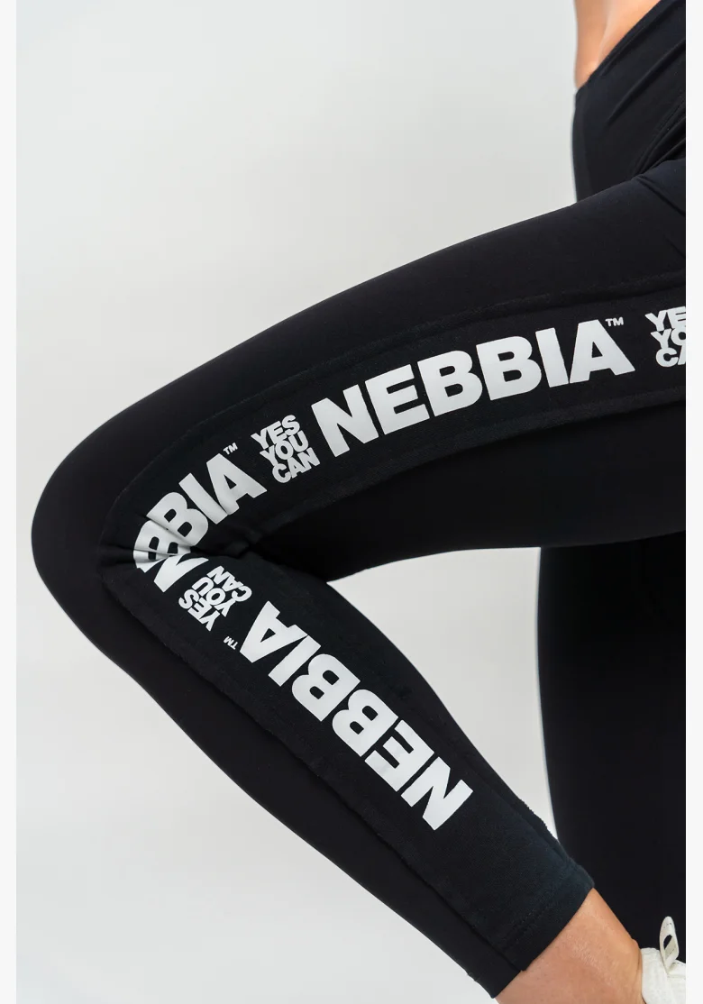 NEBBIA Legíny s vysokým pásom ICONIC čierna