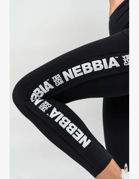 NEBBIA Legíny s vysokým pásom ICONIC čierna