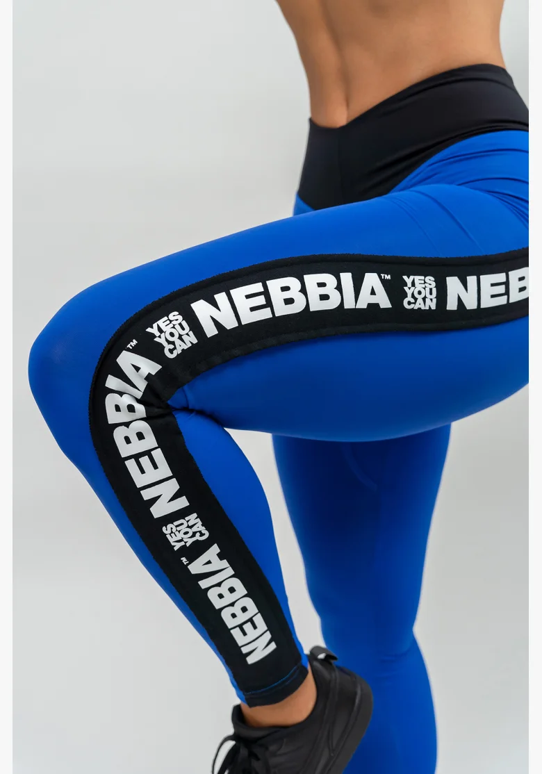 NEBBIA Legíny s vysokým pásom ICONIC modrá
