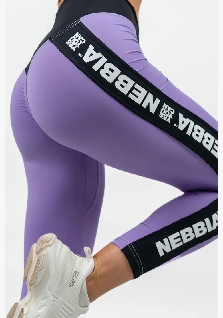NEBBIA Legíny s vysokým pásom ICONIC lila