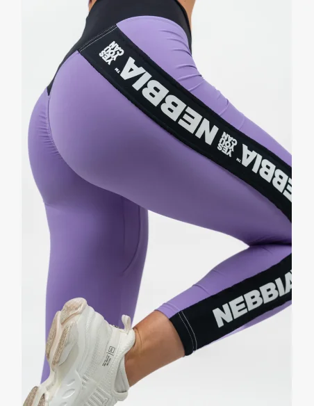NEBBIA Legíny s vysokým pásom ICONIC lila