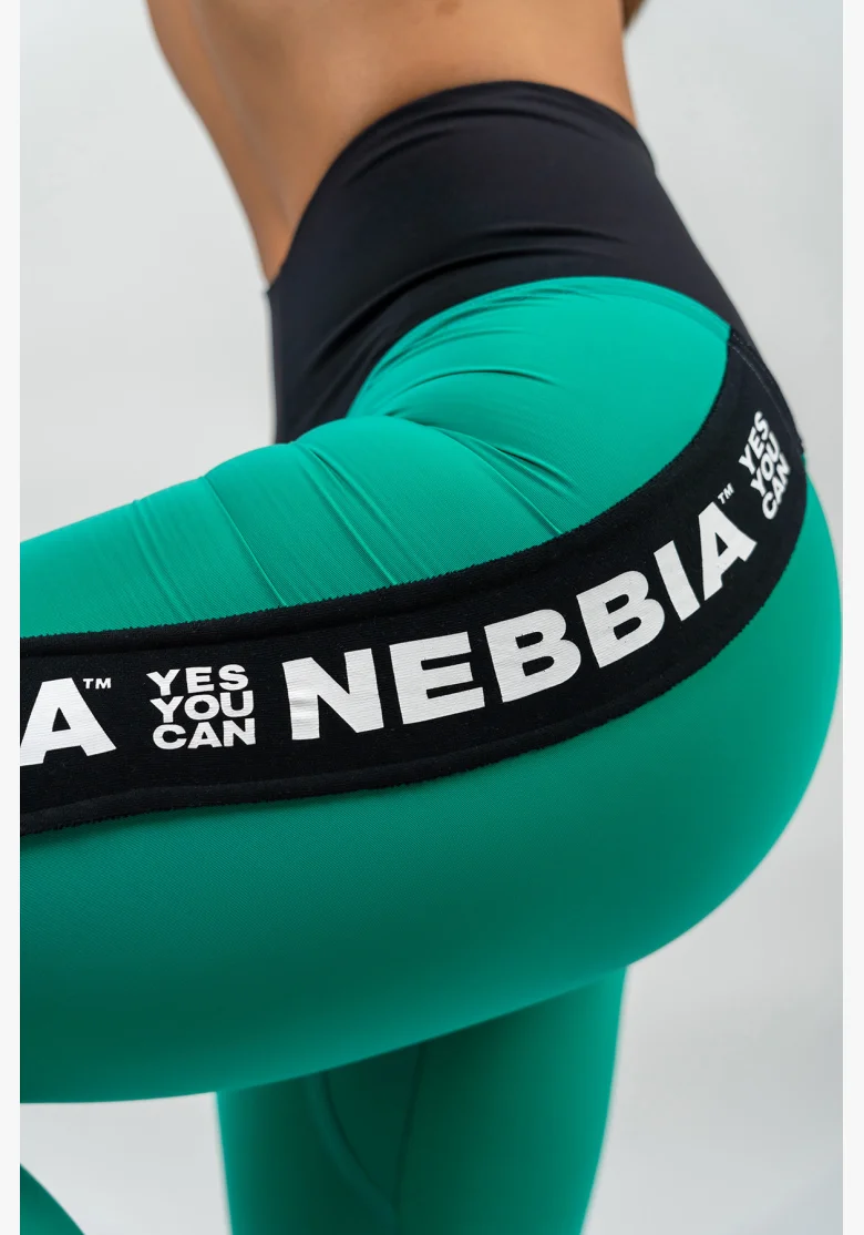 NEBBIA Legíny s vysokým pásom ICONIC zelená