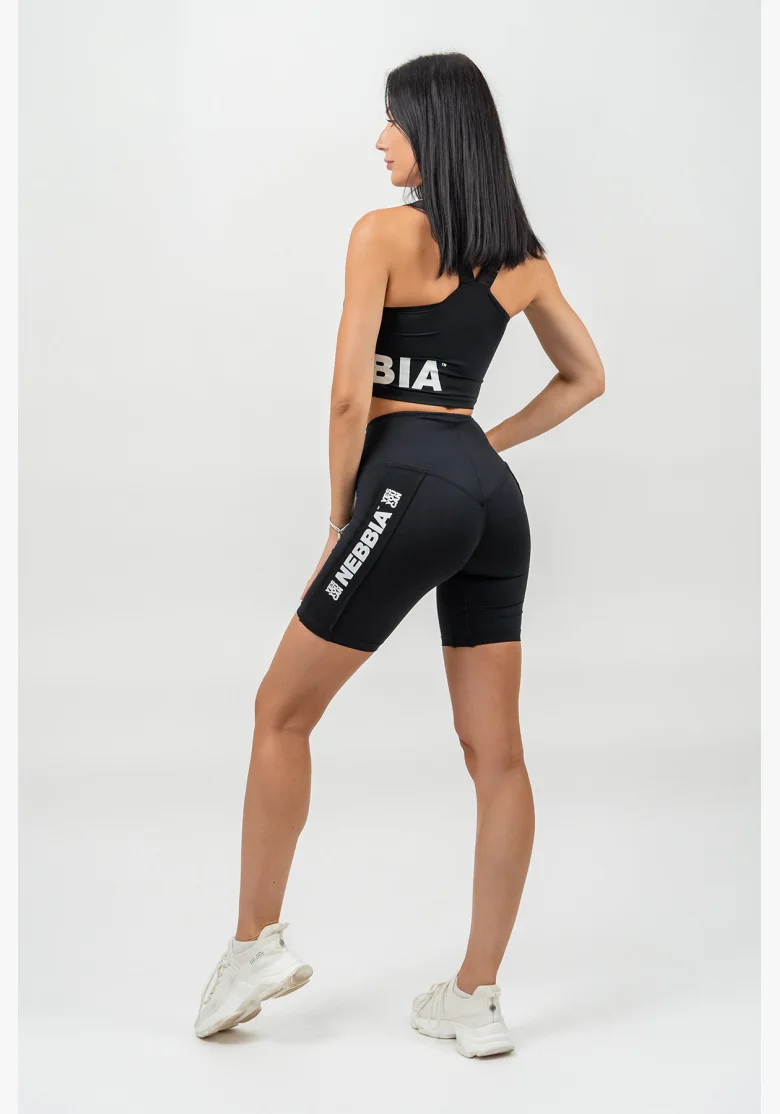 NEBBIA Vyztužená športová podprsenka s vysokou oporou GYM TIME čierna