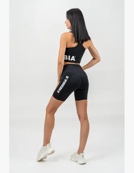 NEBBIA Vyztužená športová podprsenka s vysokou oporou GYM TIME čierna