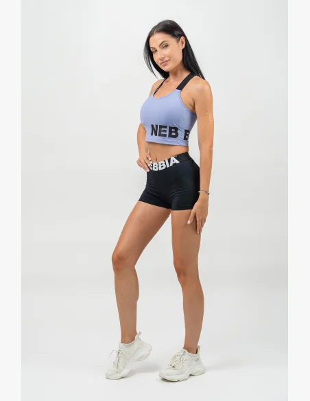 NEBBIA Vyztužená športová podprsenka s vysokou oporou GYM TIME fialová
