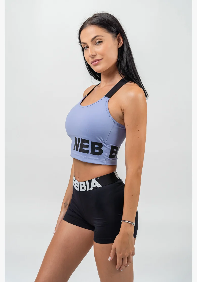 NEBBIA Vyztužená športová podprsenka s vysokou oporou GYM TIME fialová