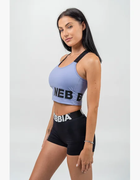 NEBBIA Vyztužená športová podprsenka s vysokou oporou GYM TIME fialová