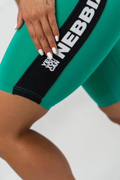 NEBBIA • Cyklistické šortky s vysokým pasem ICONIC zelená • Nebshop.sk 2