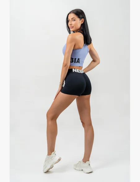 NEBBIA Fitness šortky s vysokým pásom GLUTE PUMP čierna