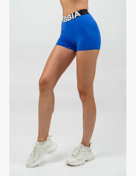 NEBBIA Fitness šortky s vysokým pásom GLUTE PUMP modrá