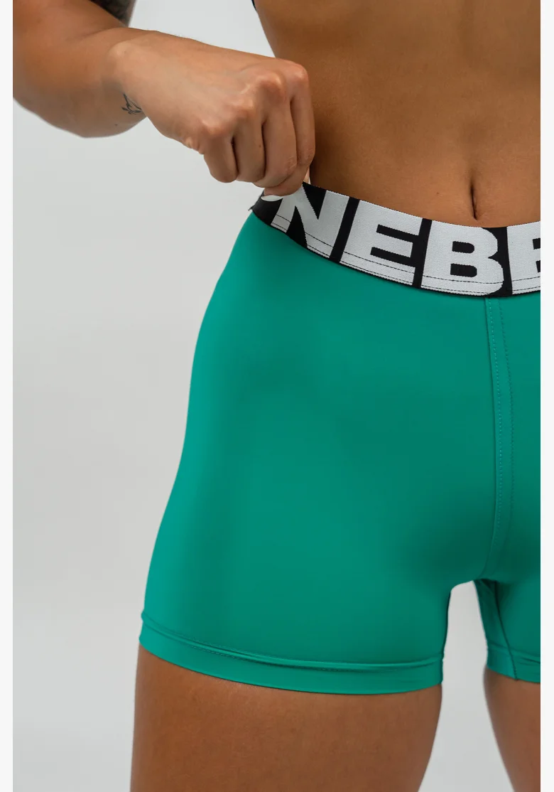 NEBBIA Fitness šortky s vysokým pásom GLUTE PUMP zelená