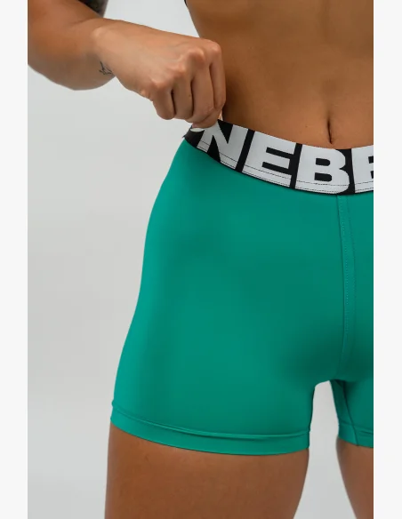 NEBBIA Fitness šortky s vysokým pásom GLUTE PUMP zelená