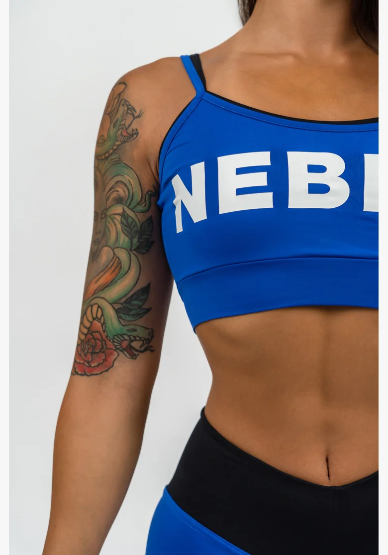 NEBBIA Dvojvrstvová športová podprsenka FLEX modrá