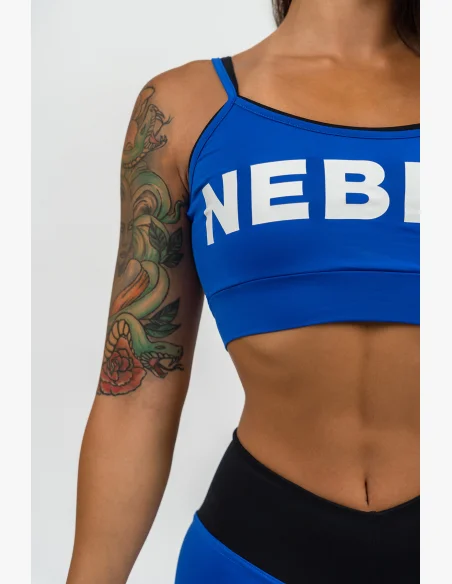 NEBBIA Dvojvrstvová športová podprsenka FLEX modrá